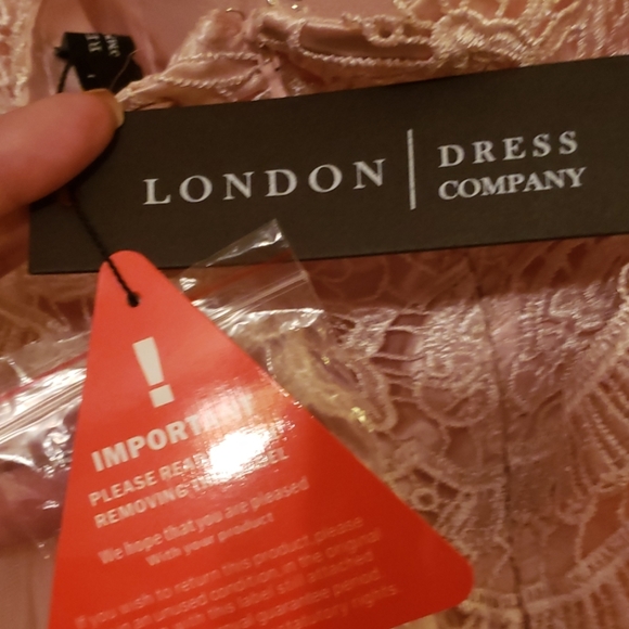 NWT London Strapless lace top tulle skirt dress - Picture 5 of 7